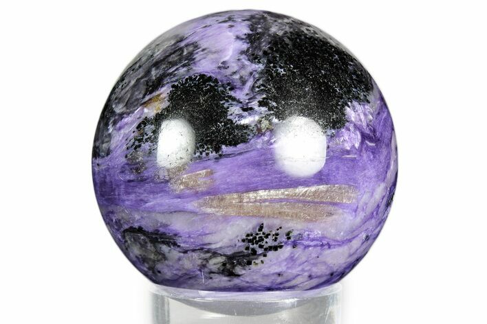 Polished Purple Charoite Sphere - Siberia #337974